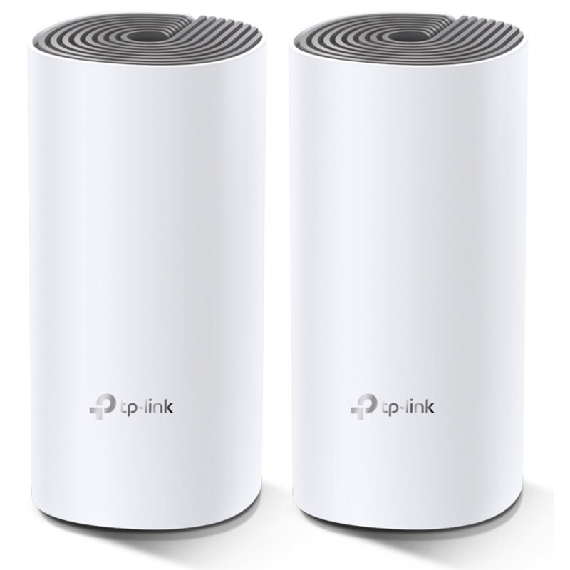 TP-Link Deco E4 (2-pack) Doble banda (2,4 GHz / 5 GHz) Wi-Fi 5 (802.11ac) Blanco, Gris Interno