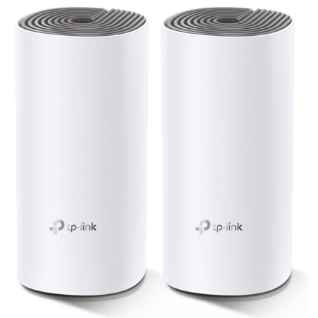 TP-Link Deco E4 (2-pack) Doble banda (2,4 GHz / 5 GHz) Wi-Fi 5 (802.11ac) Blanco, Gris Interno