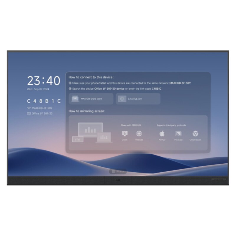 MAXHUB DVLED RAPTOR SERIES V3 3,81 m (150") 1920 x 1080 Pixeles Wi-Fi 6 (802.11ax) Negro Bluetooth