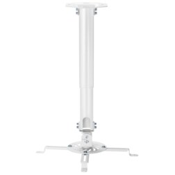 AISENS Soporte Universal Giratorio, Inclinable y Extensible de Techo para Proyector 13.5Kg, Blanco