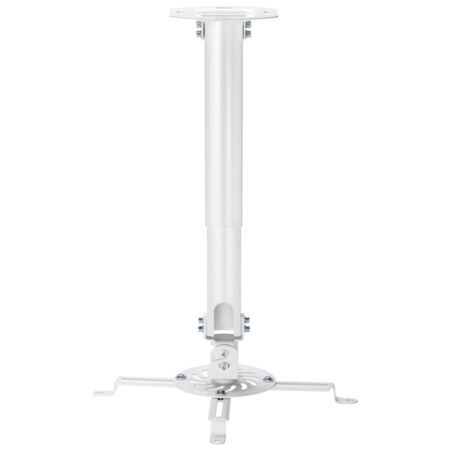 AISENS Soporte Universal Giratorio, Inclinable y Extensible de Techo para Proyector 13.5Kg, Blanco