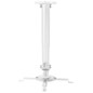 AISENS Soporte Universal Giratorio, Inclinable y Extensible de Techo para Proyector 13.5Kg, Blanco