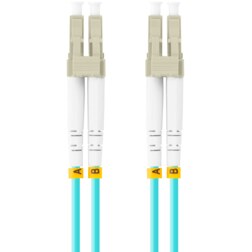 Lanberg FO-LULU-MD31-0050-TQ Cable de fibra óptica e InfiniBand 5 m LC Color aguamarina