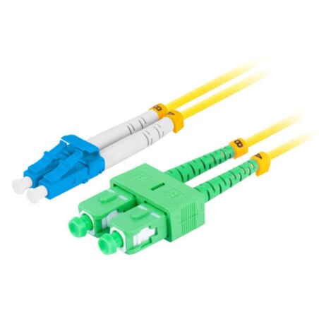 Lanberg FO-LUSA-SD11-0020-YE Cable de fibra óptica e InfiniBand 2 m SC LC LC/SC Amarillo