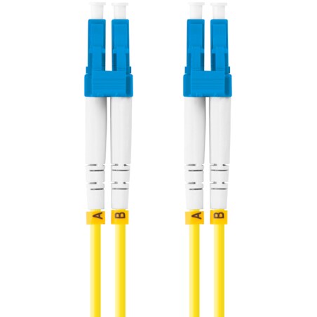 Lanberg FO-LULU-SD11-0010-YE Cable de fibra óptica e InfiniBand 3 m LC Amarillo