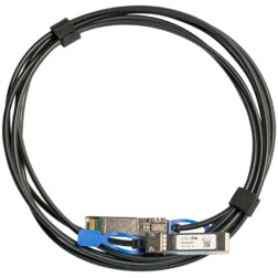 Mikrotik XS+DA0001 Cable de fibra óptica e InfiniBand 1 m SFP/SFP+/SFP28 Negro