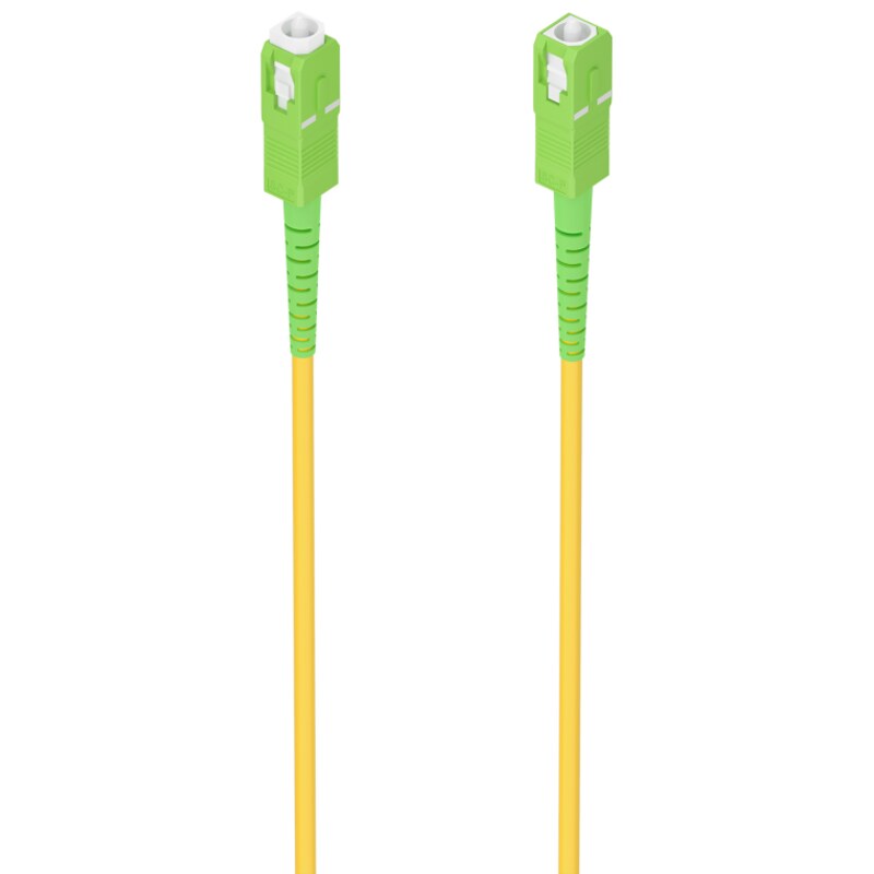 AISENS Cable Fibra Óptica Latiguillo G657A2 3.0 9/125 SMF Simplex CPR DCA LSZH, SC/APC-SC/APC, Amarillo, 1.0m