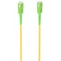 AISENS Cable Fibra Óptica Latiguillo G657A2 3.0 9/125 SMF Simplex CPR DCA LSZH, SC/APC-SC/APC, Amarillo, 1.0m