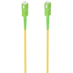 AISENS Cable Fibra Óptica Latiguillo G657A2 3.0 9/125 SMF Simplex CPR DCA LSZH, SC/APC-SC/APC, Amarillo, 20m