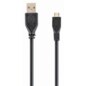 Gembird USB 2.0/microUSB 2.0, 0.3m cable USB 0,3 m USB A Micro-USB B Negro