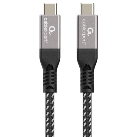 Gembird CCBP-USB4-CMCM240-1.5M cable USB USB4 Gen 3x2 1,5 m USB C Negro, Plata