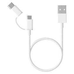 Xiaomi Mi 2-in-1 USB Cable Micro USB to Type C 30cm cable USB 0,3 m USB 2.0 USB A Micro-USB B Blanco