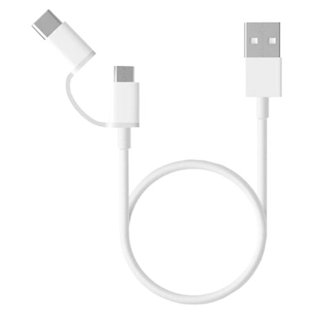 Xiaomi Mi 2-in-1 USB Cable Micro USB to Type C 30cm cable USB 0,3 m USB 2.0 USB A Micro-USB B Blanco