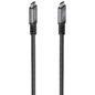 AISENS Cable USB4 Gen3x2 Aluminio 40Gbps 8K@60Hz 5A 48V 240W E-Mark, Tipo USB-C/M-USB-C/M, Negro, 1.5m