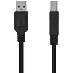 AISENS Cable USB 3.0 Impresora Tipo A/M-B/M, Negro, 2.0m
