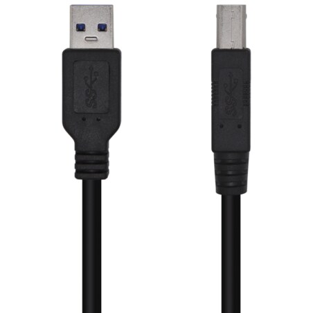 AISENS Cable USB 3.0 Impresora Tipo A/M-B/M, Negro, 2.0m