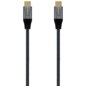 AISENS – USB 3.2 Gen2x2 Aluminum Cable 20Gbps 8K@30Hz 5A 100W E-Mark, Type USB-C/M-USB-C/M, Grey, 1.5 m