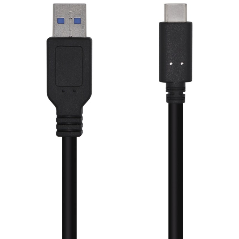 AISENS Cable USB 3.1 Gen 2 10 Gbps 3 A, Tipo C/M-A/M, Negro, 1.5m