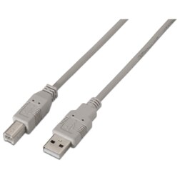 AISENS A101-0001 cable USB USB 2.0 1 m USB A USB B Beige