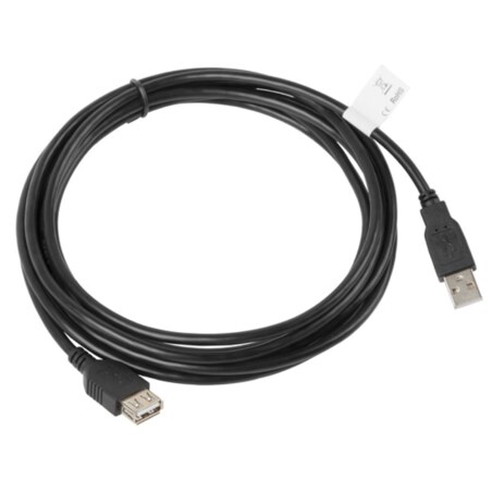 Lanberg CA-USBE-10CC-0030-BK cable USB USB 2.0 3 m USB A 0,48 Gbit/s Negro