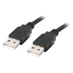 Lanberg CA-USBA-20CU-0010-BK cable USB USB 2.0 1 m Negro