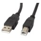 Lanberg CA-USBA-10CC-0005-BK cable USB USB 2.0 0,5 m USB B Negro