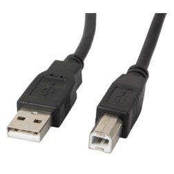 Lanberg CA-USBA-10CC-0050-BK cable USB USB 2.0 5 m USB B Negro