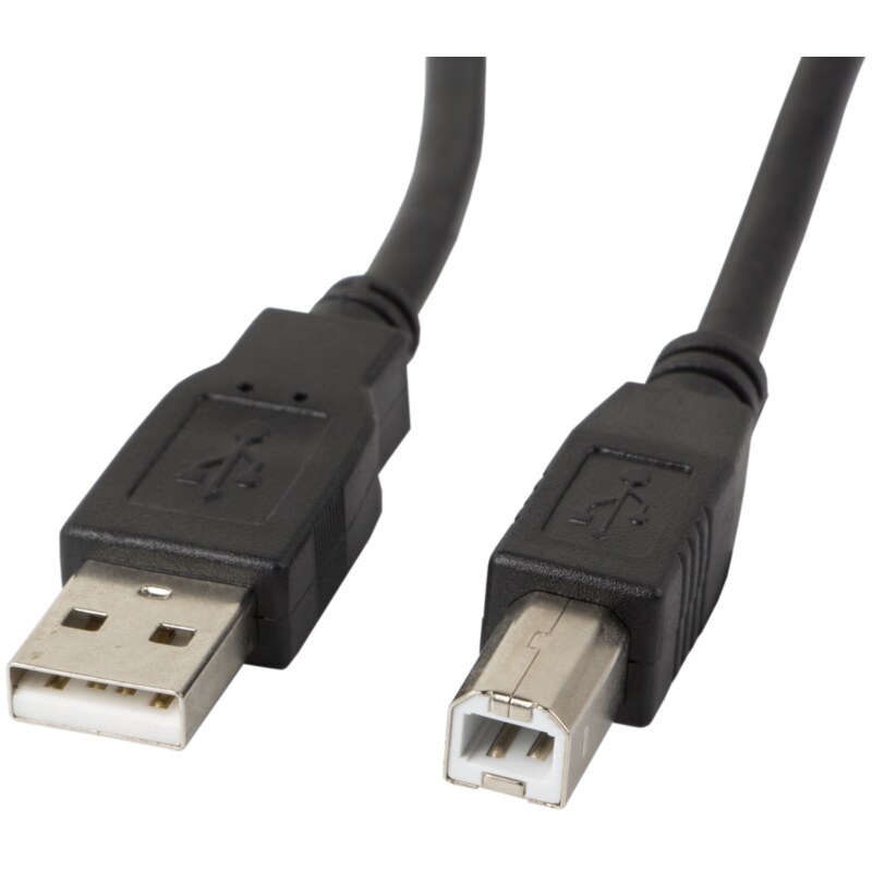 Lanberg CA-USBA-10CC-0010-BK cable USB USB 2.0 1 m USB B Negro