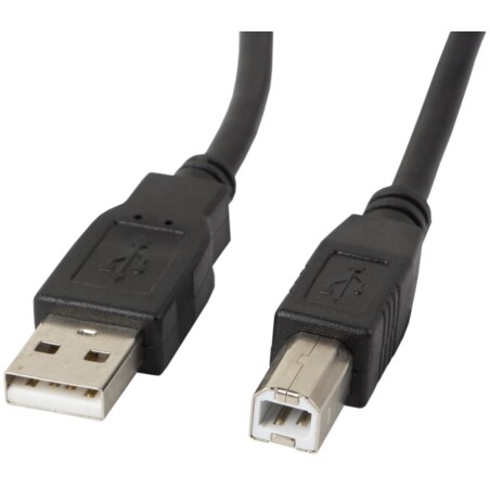 Lanberg CA-USBA-10CC-0010-BK cable USB USB 2.0 1 m USB B Negro