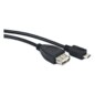 Lanberg OEM-0006 cable USB USB 2.0 0,15 m USB A Micro-USB B Negro