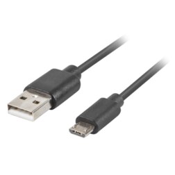 Lanberg CA-USBM-20CU-0018-BK cable USB USB 2.0 1,8 m Micro-USB A USB C Negro