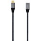 AISENS Cable USB 3.2 Gen2X2 Aluminio 20Gbps 5A 100W, Tipo USB-C/M-USB-C/H, Gris, 1.0M