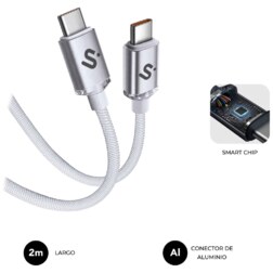 SUBBLIM CABLE OPTIMUS 60W C-C 2m WHITE