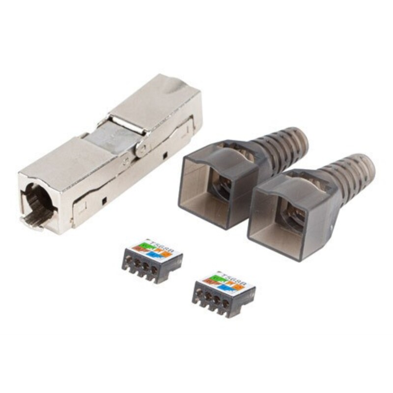 Lanberg PL2SA-6000TL conector RJ-45 Plata, Transparente