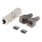 Lanberg PL2SA-6000TL conector RJ-45 Plata, Transparente