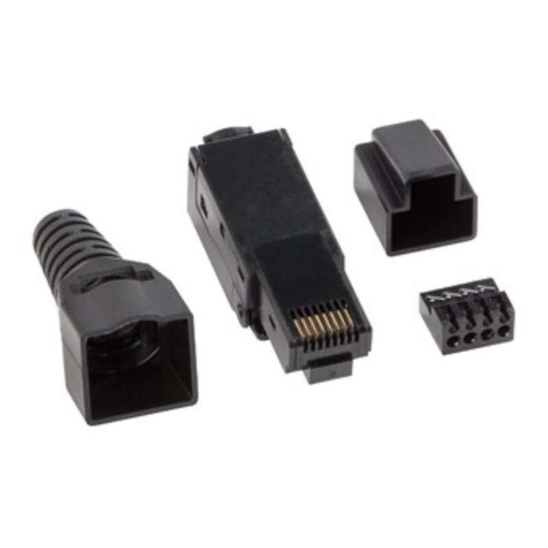 Lanberg PLU-6000TL conector RJ-45 Negro