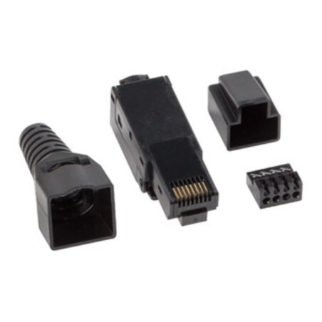 Lanberg PLU-6000TL conector RJ-45 Negro