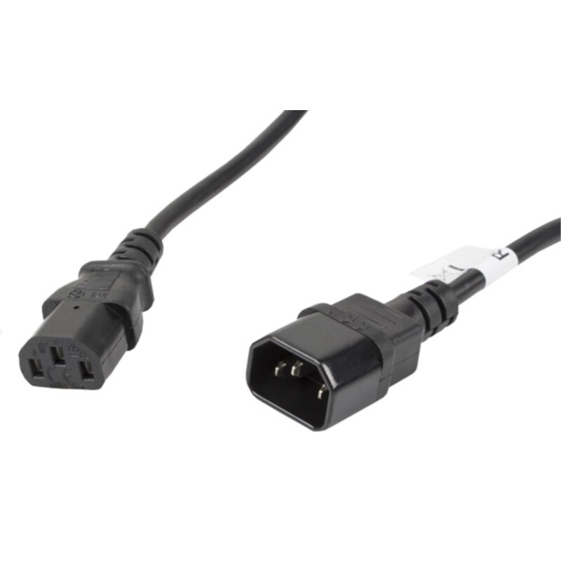 Lanberg CA-C13E-11CC-0050-BK cable de transmisión Negro 5 m C13 acoplador C14 acoplador