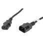 Lanberg CA-C13E-11CC-0050-BK cable de transmisión Negro 5 m C13 acoplador C14 acoplador