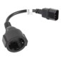 Lanberg CA-C14E-10CC-0018-BK cable de transmisión Negro 0,18 m C14 acoplador