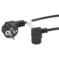 Lanberg CA-C13C-12CC-0018-BK cable de transmisión Negro 2 m C13 acoplador CEE7/7