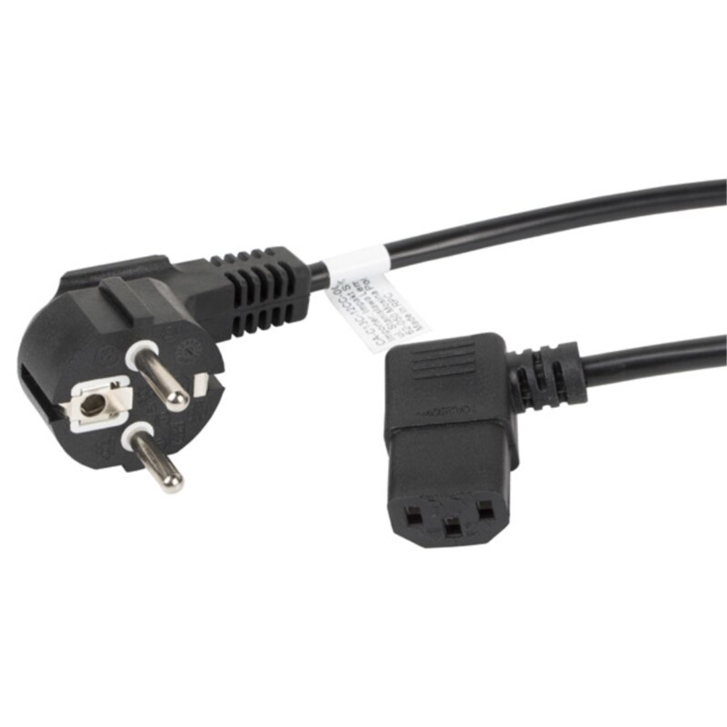 Lanberg CA-C13C-12CC-0018-BK cable de transmisión Negro 2 m C13 acoplador CEE7/7