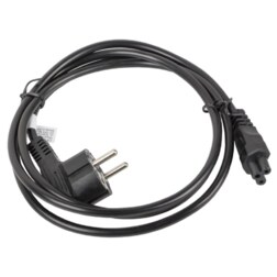 Lanberg CA-C5CA-11CC-0018-BK cable de transmisión Negro 1,8 m CEE7/7 C5 acoplador