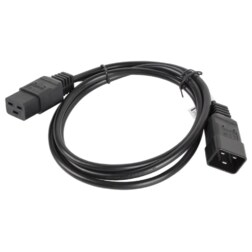 Lanberg CA-C19E-10CC-0018-BK cable de transmisión Negro 1,8 m C19 acoplador C20 acoplador