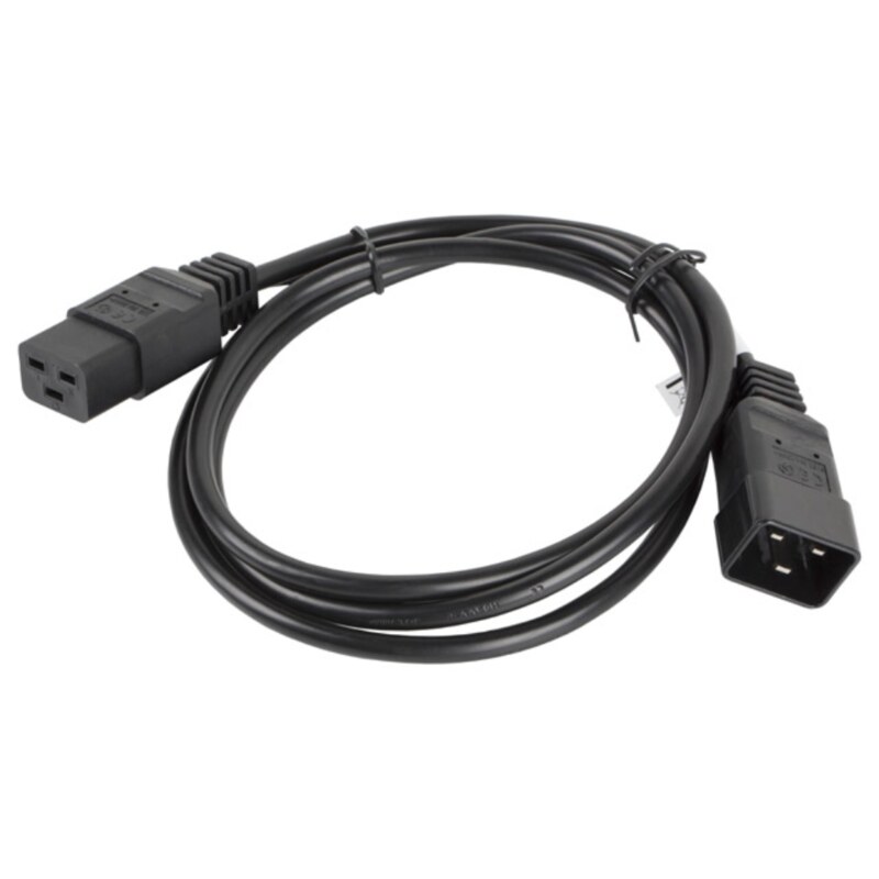 Lanberg CA-C19E-10CC-0018-BK cable de transmisión Negro 1,8 m C19 acoplador C20 acoplador