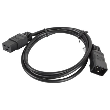 Lanberg CA-C19E-10CC-0018-BK cable de transmisión Negro 1,8 m C19 acoplador C20 acoplador