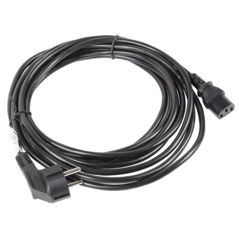 Lanberg CA-C13C-11CC-0100-BK cable de transmisión Negro 10 m C13 acoplador CEE7/7