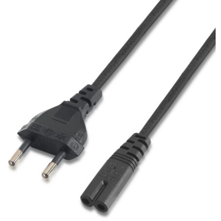 AISENS A132-0173 cable de transmisión Negro 1,5 m CEE7/7 C7 acoplador
