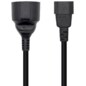 AISENS Cable Alimentación 16A, C14/M A CEE7/H, 25cm
