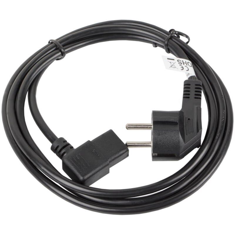 Lanberg CA-C13C-12CC-0030-BK cable de transmisión Negro 3 m CEE7/7 IEC 320